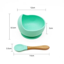 Bol en silicone et sa petite cuillère