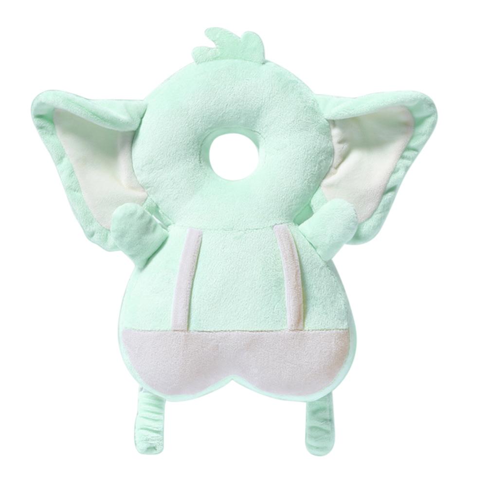 Coussin de protection anti choc éléphant vert