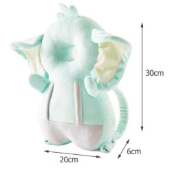 Coussin de protection anti choc éléphant vert