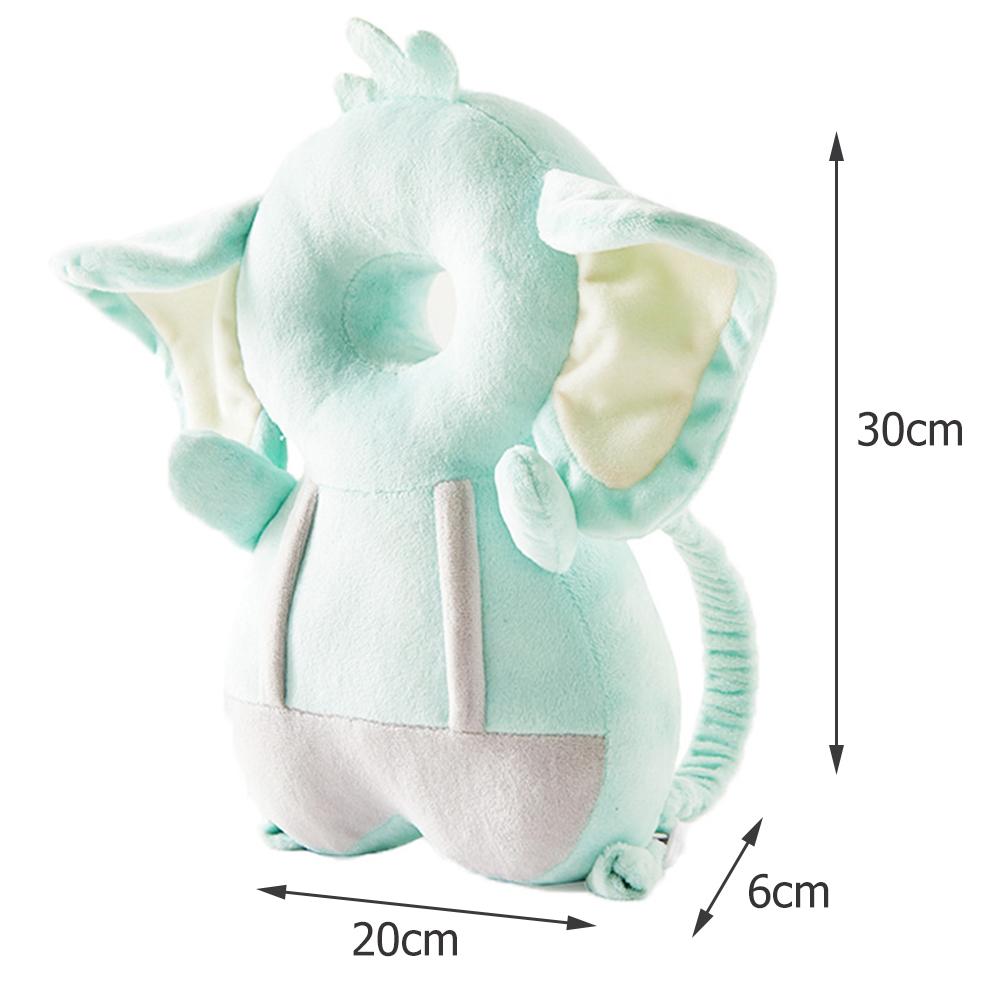 Coussin de protection anti choc éléphant vert